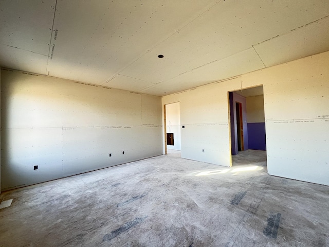 empty room with concrete floors