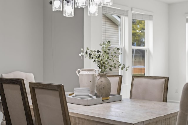 view of dining area