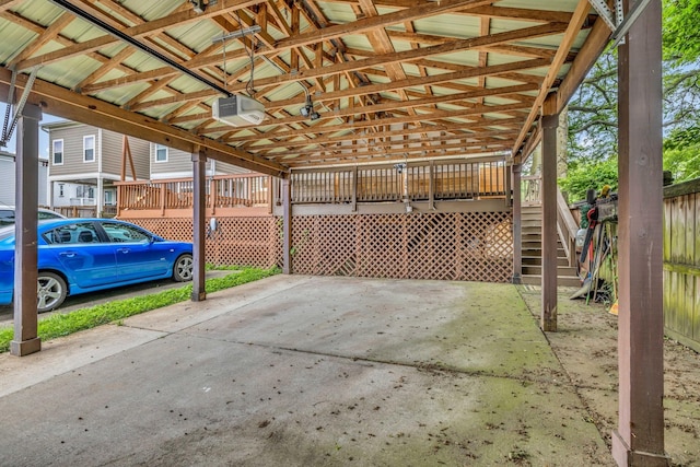 view of patio / terrace with a wooden deck