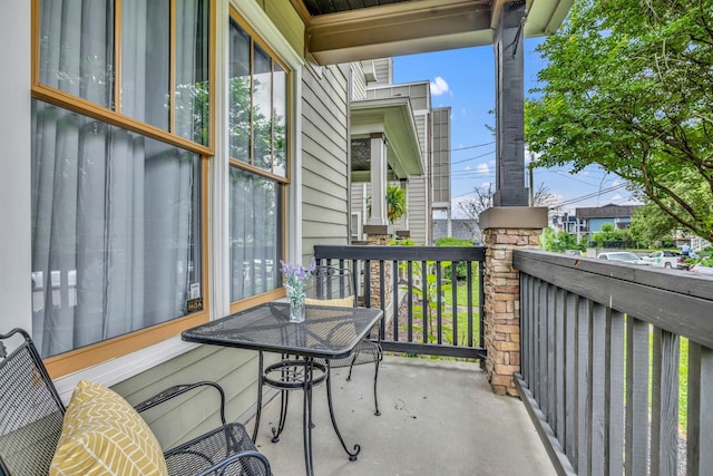 balcony with a porch