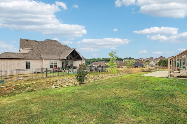 view of yard with a patio area