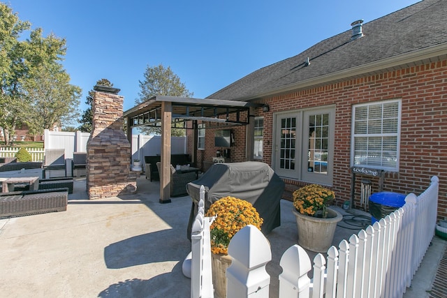 view of patio / terrace featuring an outdoor hangout area