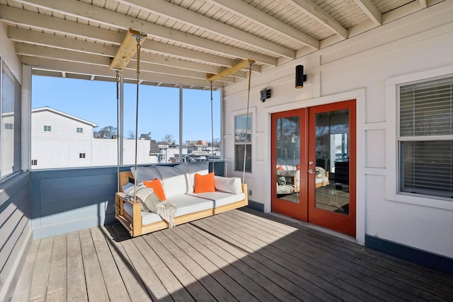 deck with french doors