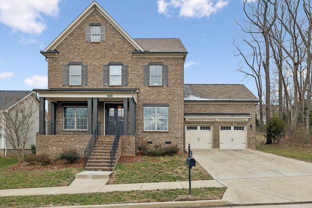 view of front of house featuring a garage