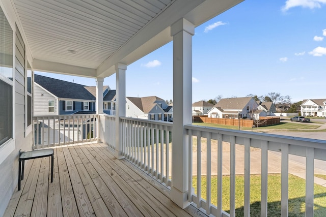 deck featuring a porch