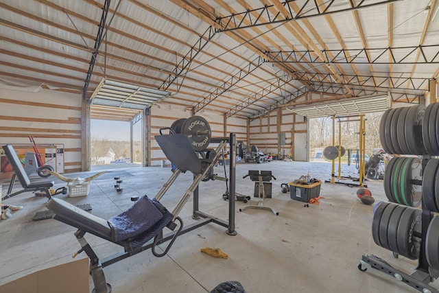 interior space featuring a wealth of natural light and vaulted ceiling