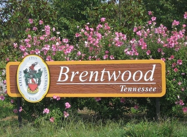 view of community sign