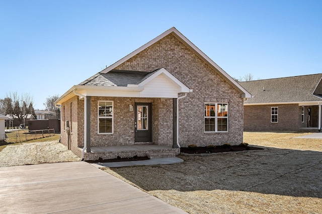 view of front of property with a porch