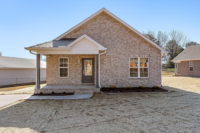 view of front of property with a porch