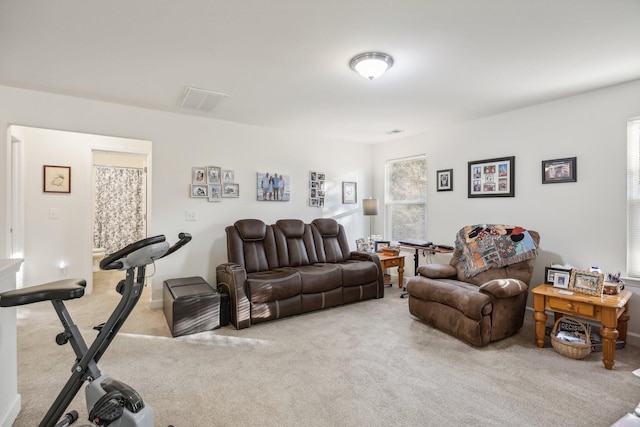 view of carpeted living room