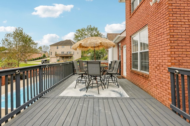 view of wooden terrace