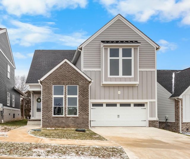 view of front of home featuring a garage