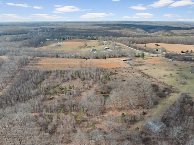 aerial view with a rural view