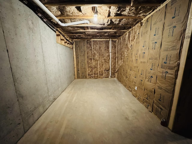 view of basement