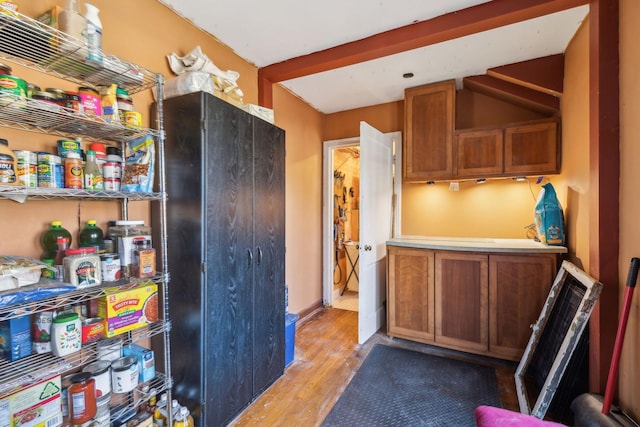 kitchen featuring light wood-type flooring