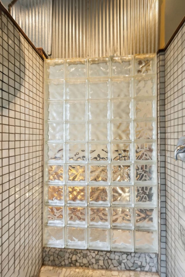 bathroom with walk in shower