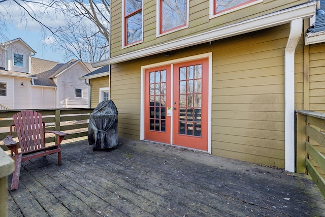 deck with french doors