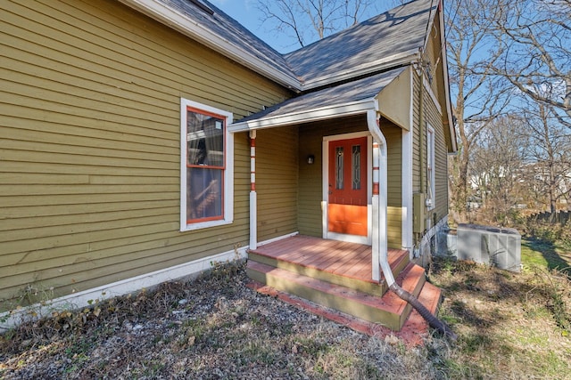 property entrance with cooling unit