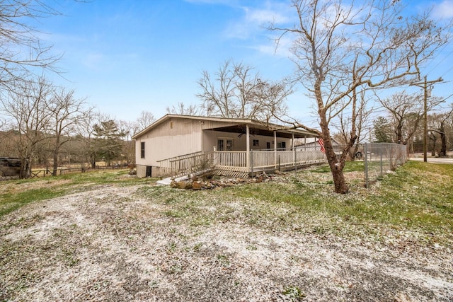 view of front of house with covered porch