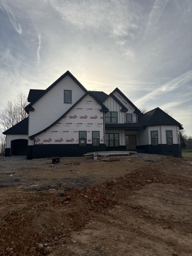 view of front of property with board and batten siding