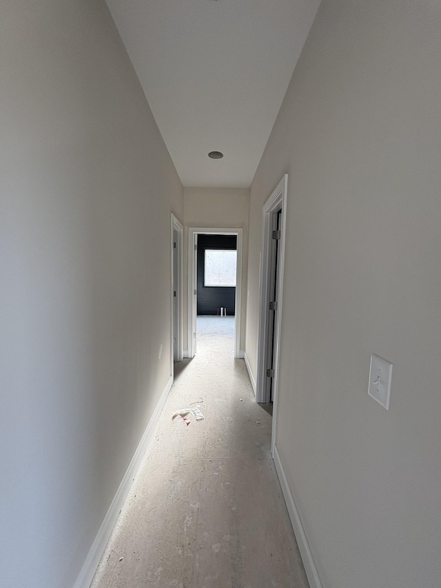 corridor with baseboards