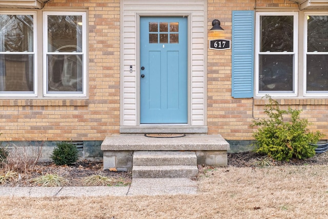 view of exterior entry