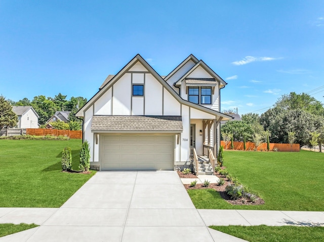 view of front of house with a front lawn