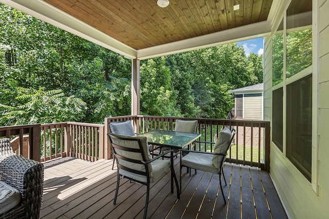 view of wooden terrace