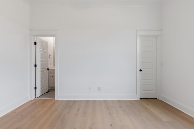 empty room featuring light hardwood / wood-style flooring