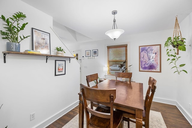 dining room featuring dark wood-type flooring