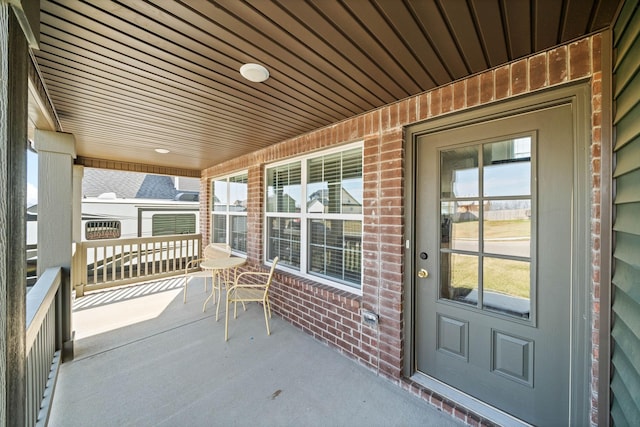 view of patio with covered porch