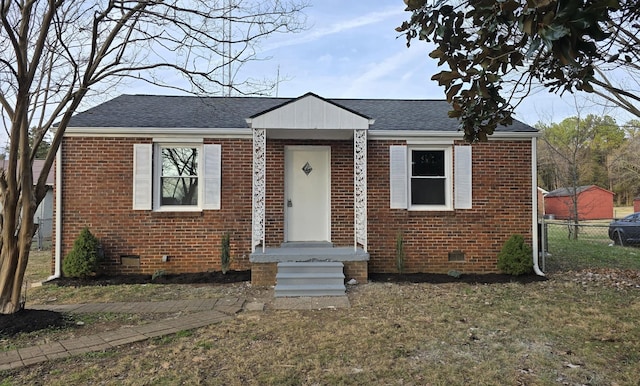 view of bungalow