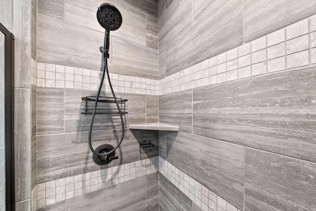 details with tiled shower