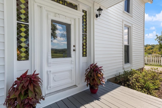 view of doorway to property