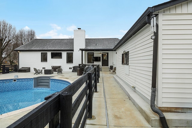 view of pool with a patio area