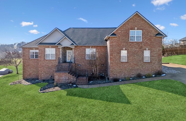 view of front of house with a front yard