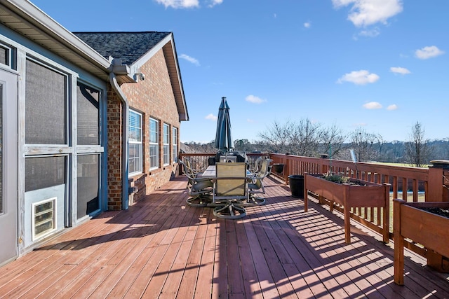 view of wooden terrace