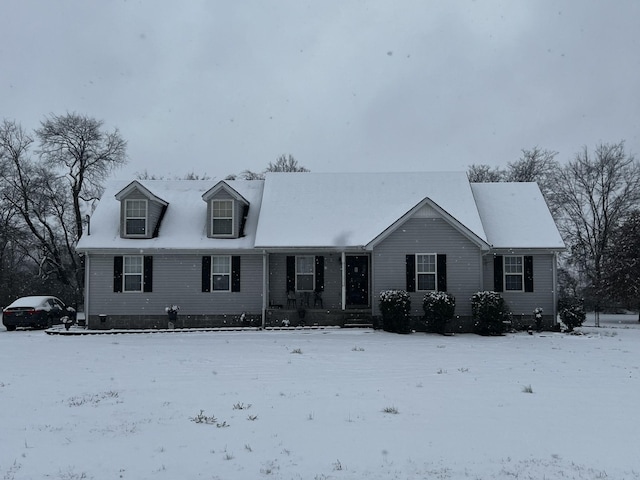 view of new england style home