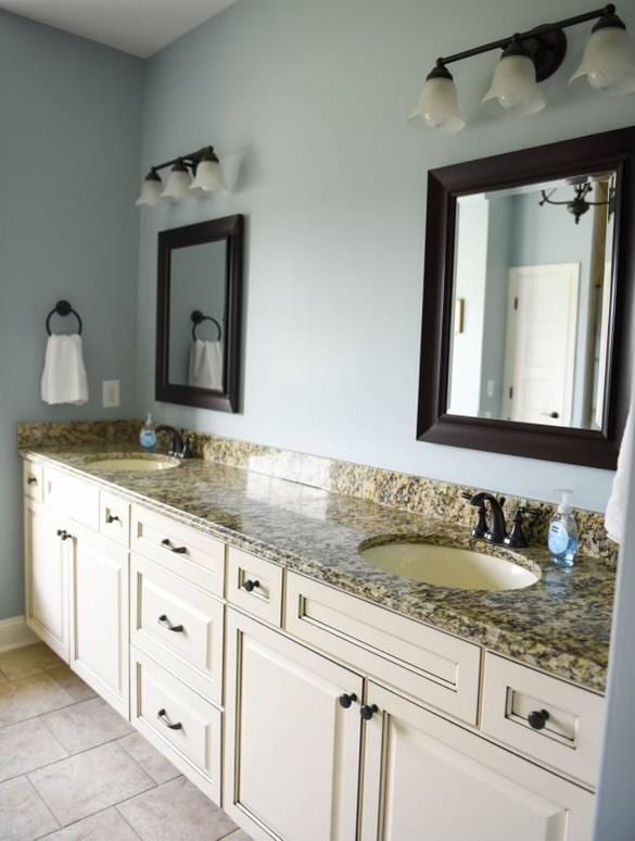 bathroom featuring vanity and tile patterned floors