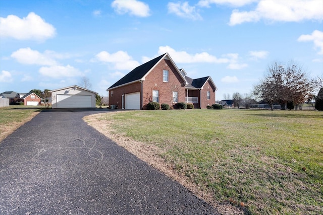 view of front of property with a front yard