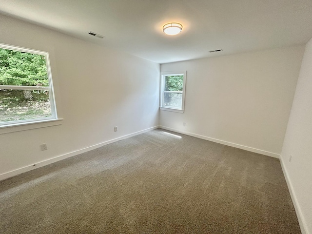 view of carpeted spare room