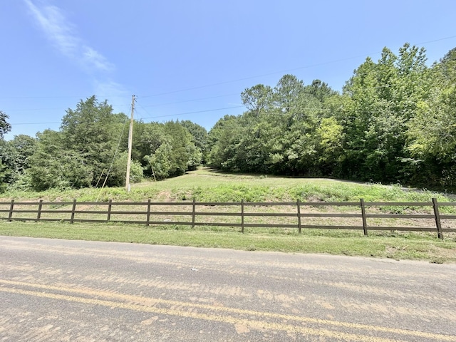 view of road featuring a rural view