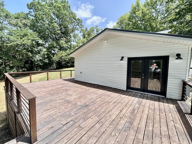 deck with french doors