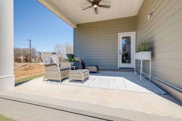 view of patio / terrace with ceiling fan