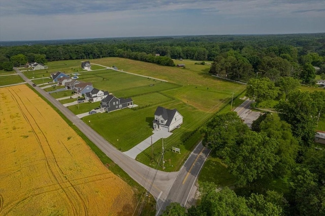 drone / aerial view featuring a rural view