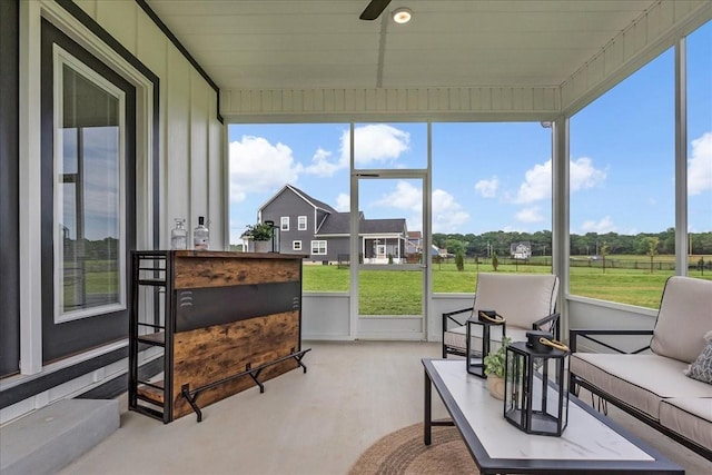 view of sunroom