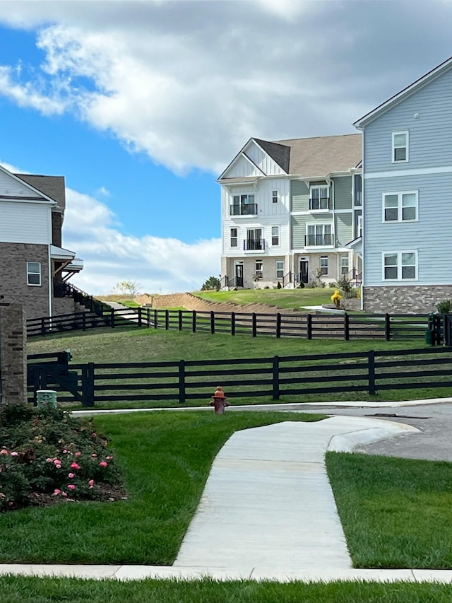 surrounding community featuring a yard