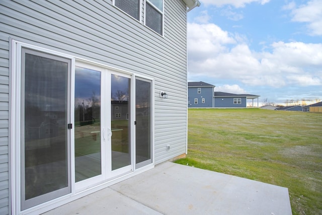 exterior space featuring french doors and a patio