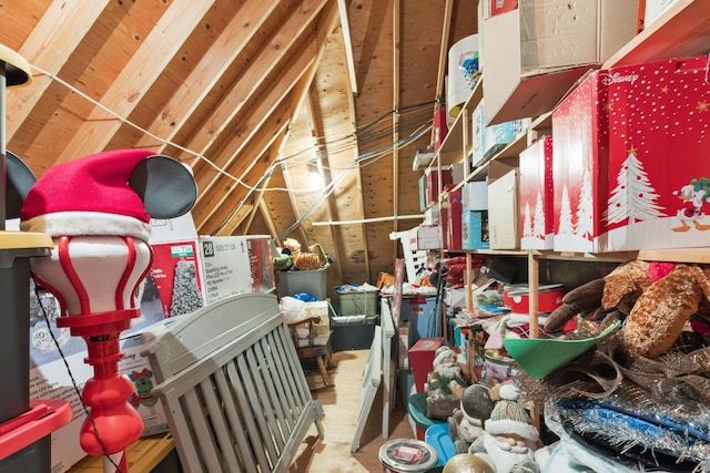 view of attic