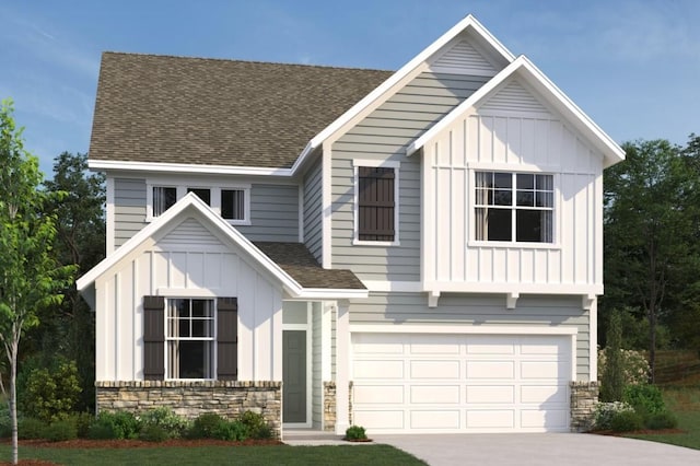 view of front of home featuring a garage